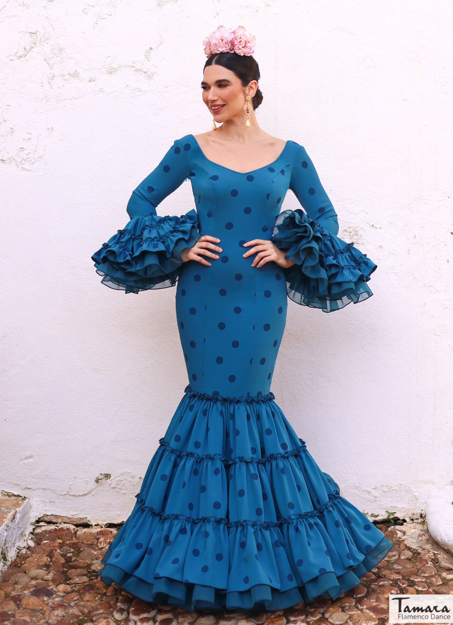 Flamenco dress Flamenco dress Blue polka dots