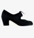 trainning flamenco shoes semiprofessional - - TAMARA High Semiprofessional - Suede Lace Cuban heel
