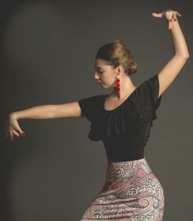 bodycamiseta flamenca mujer en stock - Maillots/Bodys/Camiseta/Top TAMARA Flamenco - Carlo Top