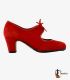 zapatos de flamenco para ensayo semiprofesionales - - Semiprofesional Superior TAMARA - Ante Cordones
