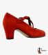 trainning flamenco shoes semiprofessional - - High Semiprofessional TAMARA - Suede Crossed