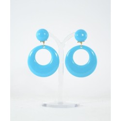 Pendientes de Flamenca modelo Argollas flamencas - 6 cm Petroleo