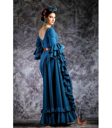 woman flamenco dresses 2019 - Vestido de flamenca TAMARA Flamenco - Flamenca dress Estepona Blue lace