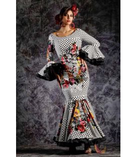 woman flamenco dresses 2019 - Roal - Flamenca dress Estepona Blue lace