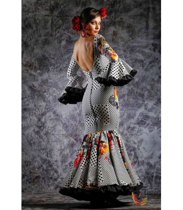 robes de flamenco 2019 pour femme - Vestido de flamenca TAMARA Flamenco - Robe de flamenca Estepona Bleu Dentelle