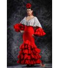 Robe de flamenca Estepona Rouge