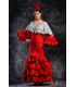 robes de flamenco 2019 pour femme - Vestido de flamenca TAMARA Flamenco - Robe de flamenca Estepona Rouge