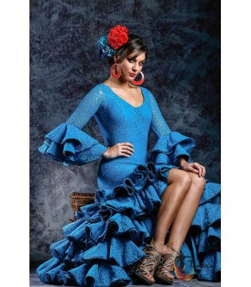 robes de flamenco 2019 pour femme - Vestido de flamenca TAMARA Flamenco - Robe de flamenca Graciela Bleu