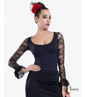 maillots bodys y tops de flamenco de mujer - - Body Fabiola - Encaje y Volantes