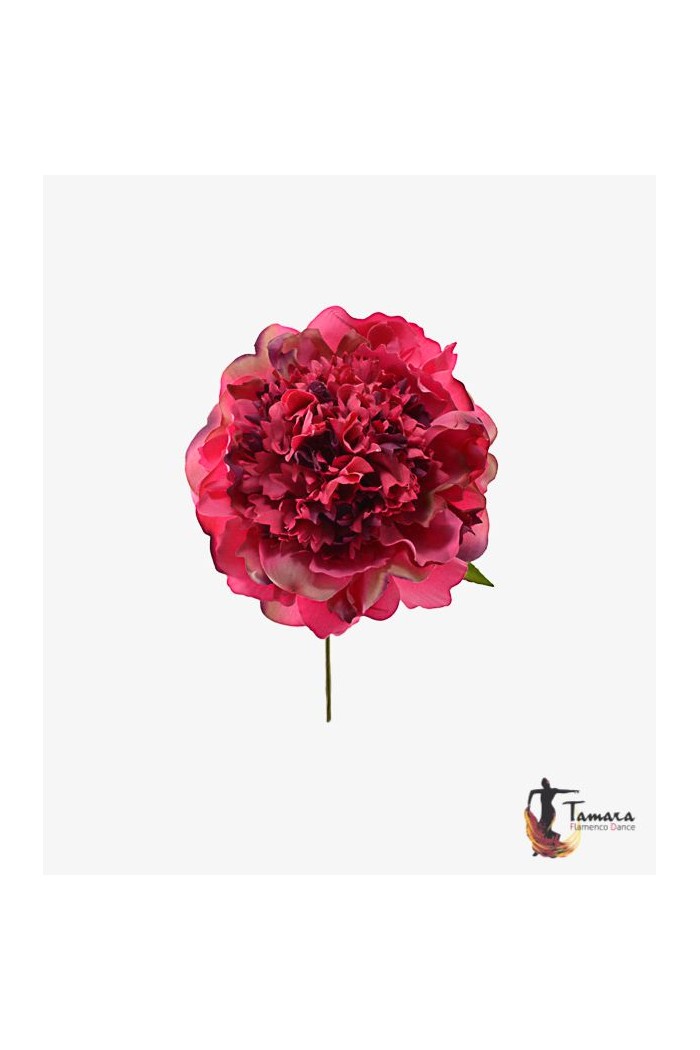 Flores de Flamenca modelo Flor Flamenca Peonía - 15 cm Fuxia