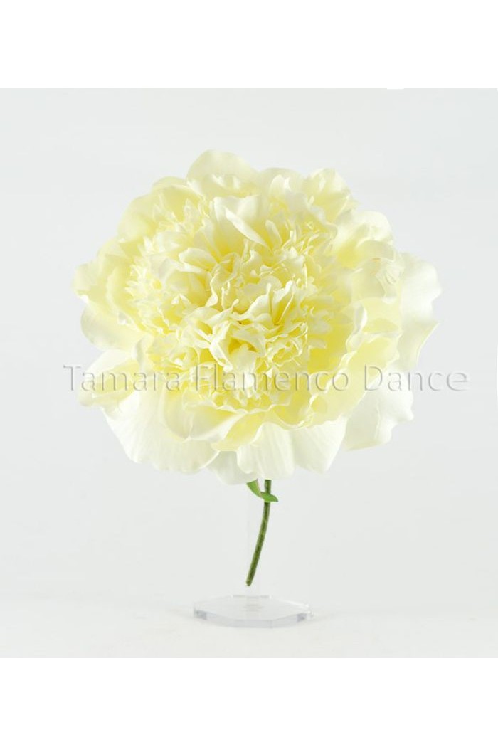 Flores de Flamenca modelo Flor Flamenca Peonía - 15 cm Marfil