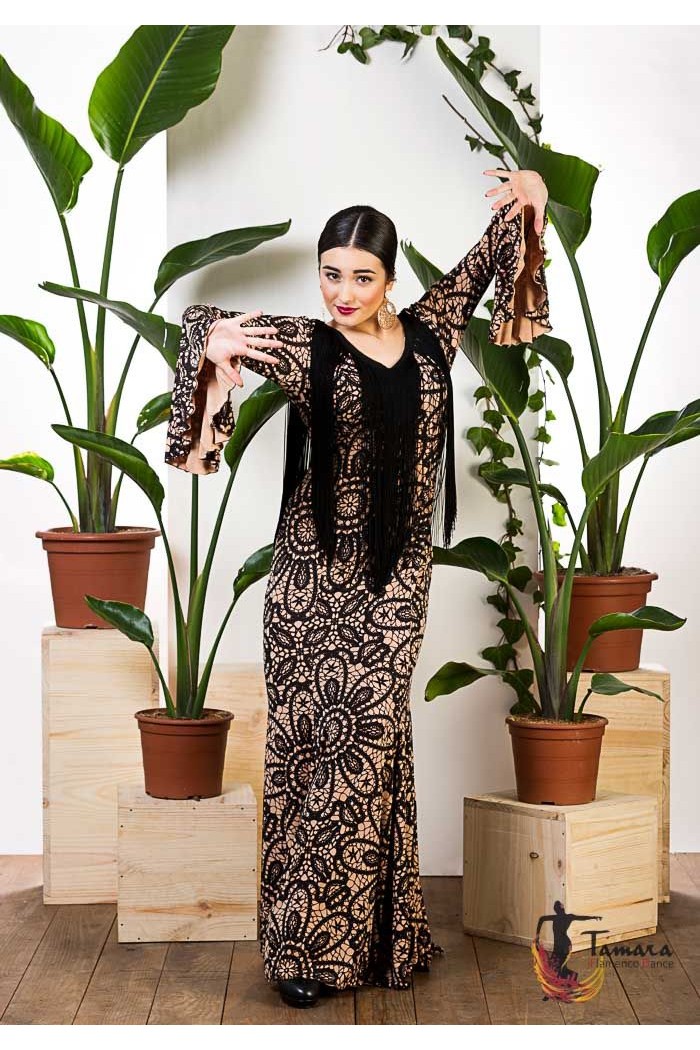  Flamenco dresses WOMAN model Alicia Dress - Elastic point Printed Colourful floral print