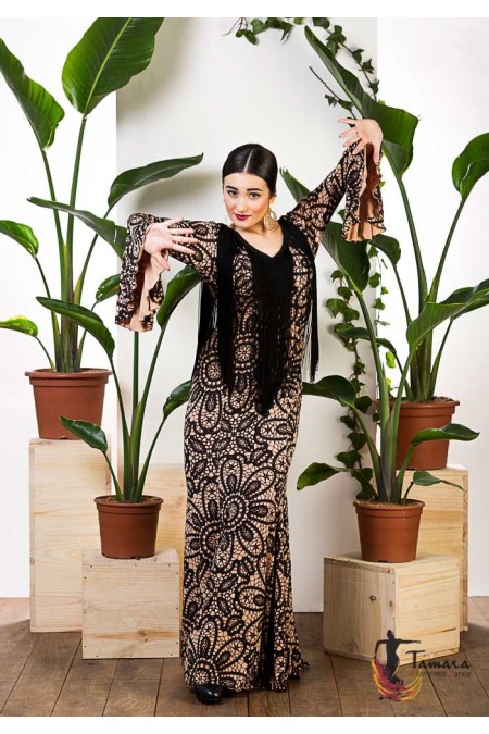 Vestidos flamencos MUJER modelo Vestido Alicia - Punto elástico Estampado Estampado floral colorido