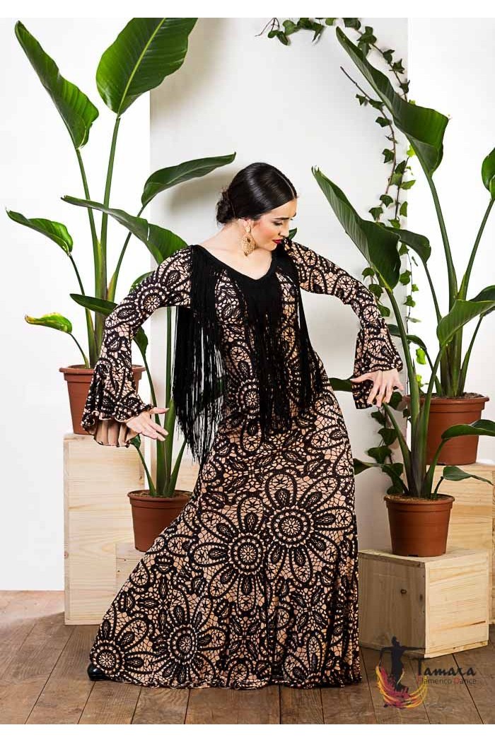  Flamenco dresses WOMAN model Alicia Dress - Elastic point Printed Colourful floral print