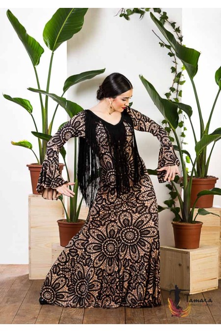 Vestidos flamencos MUJER modelo Vestido Alicia - Punto elástico Estampado Estampado floral colorido