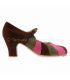 flamenco shoes professional for woman - Begoña Cervera - flamenco shoe begoña cervera acuarela brown pink green