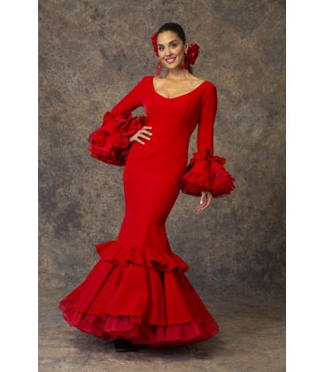 trajes de flamenca 2019 mujer - Aires de Feria - Vestido de sevillanas Piropo Rojo