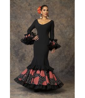 trajes de flamenca 2019 mujer - Aires de Feria - Vestido de sevillanas Piropo Negro