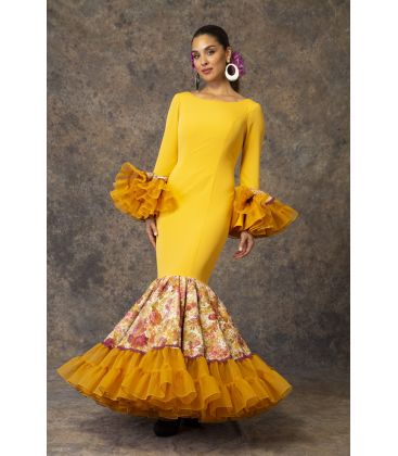 trajes de flamenca 2019 mujer - Aires de Feria - Vestido de gitana Relente Amarillo