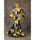 Flamenca dress Esencia Yellow Flowers