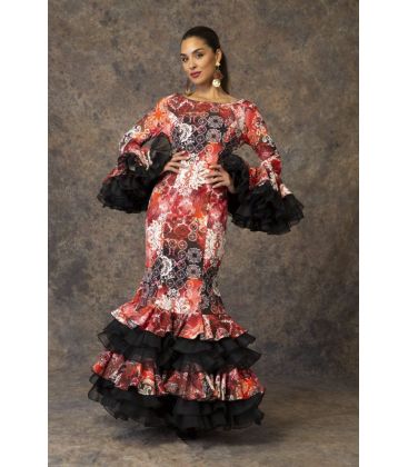 trajes de flamenca 2019 mujer - Aires de Feria - Traje de gitana Requiebro Estampado