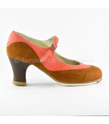 flamenco shoes professional for woman - Begoña Cervera - Binome special suede side