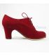 flamenco shoes professional for woman - Begoña Cervera - Blucher red suede