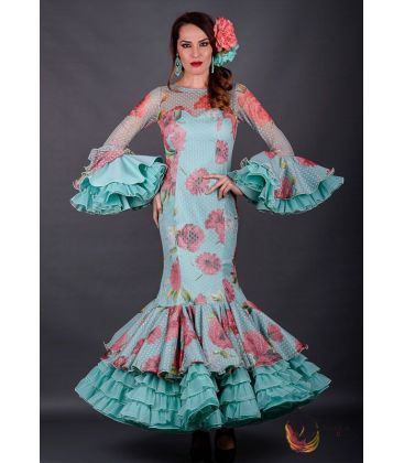 trajes de flamenca 2019 mujer - - Traje de gitana Dulce Verde agua
