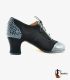 zapatos de flamenco profesionales en stock - Tamara Flamenco - Macarena ( En stock ) zapato profesional flamenco ante negro y serpiente