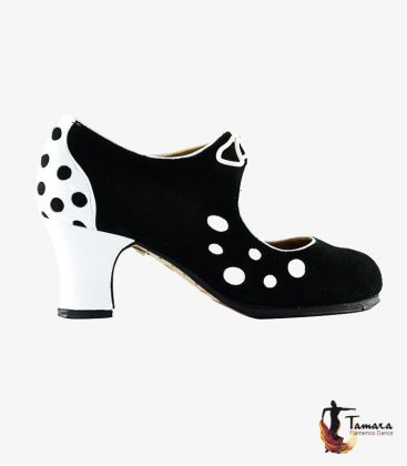 zapatos de flamenco profesionales en stock - - Lola ( En Stock ) zapato profesional flamenco con lunares