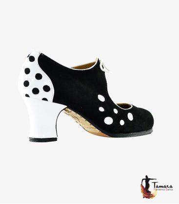 in stock flamenco shoes professionals - - Lola ( En Stock ) professional flamenco shoe with polka dots