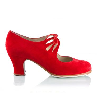 zapatos de flamenco profesionales personalizables - Begoña Cervera - Cordonera calado ante rojo