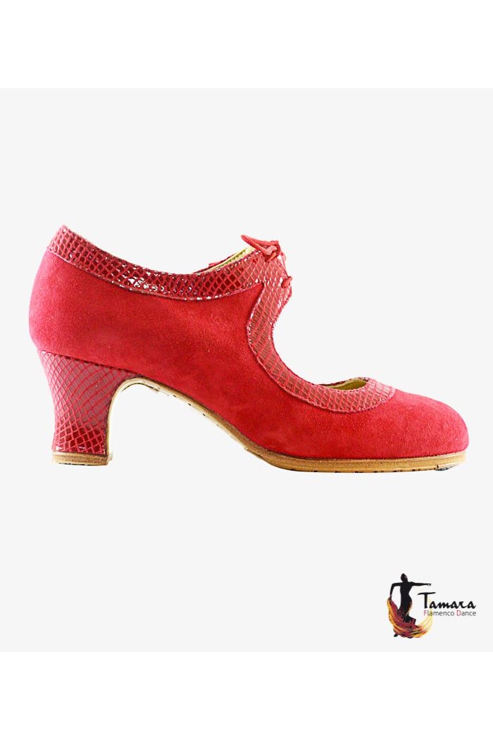 Zapatos de flamenco Profesionales Tamara modelo Zapatos de flamenco Tiento Rojo