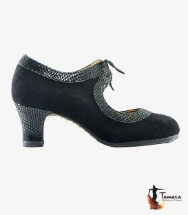 Tiento ( En Stock ) zapato de flamenco profesional piel y serpiente