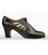 flamenco shoes professional for woman - Begoña Cervera - Ingles calado black leather