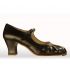flamenco shoes professional for woman - Begoña Cervera - Plisado black leather