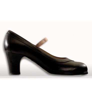 flamenco shoes professional for woman - Begoña Cervera - Salon black leather