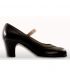 flamenco shoes professional for woman - Begoña Cervera - Salon black leather