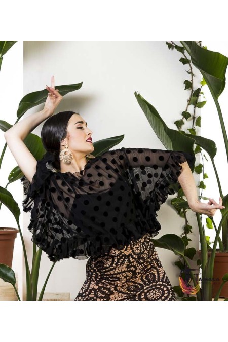  Body/Camiseta flamenca MUJER model Bella Top - Tulle and velvet 
