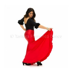 Outlet Vestuario flamenco modelo Falda flamenco Mila - Lycra Rojo