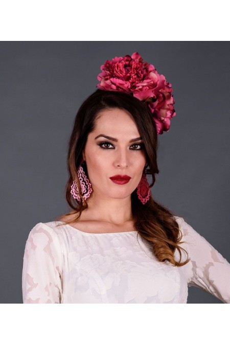 Flamenco earrings model Earrings 09 - mother-of-pearl with stones Classic Mother-of-pearl