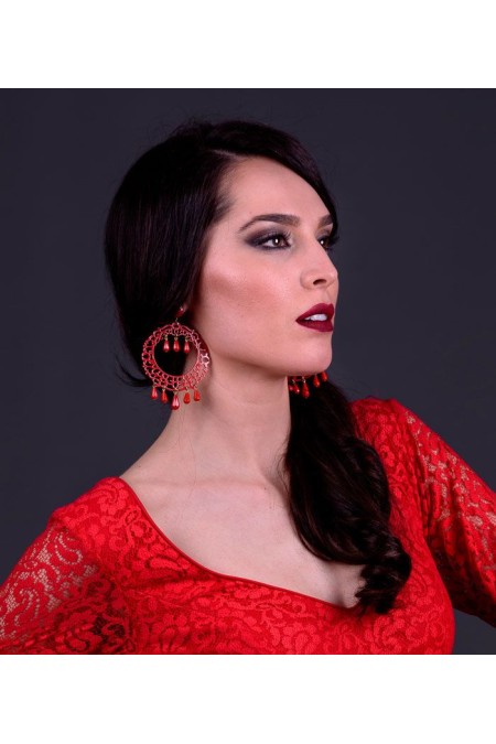 Flamenco earrings model Earrings 40 - Acetate Pistachio