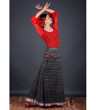 bodycamiseta flamenca mujer en stock - - Alcazar - Viscosa con encaje