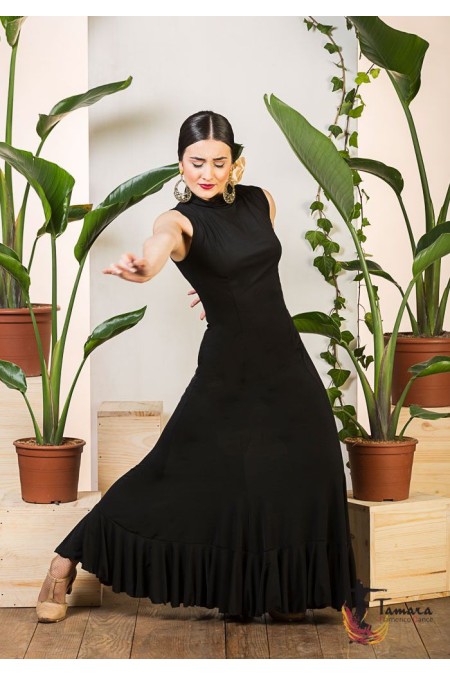 Robes flamenco FEMME modèle Robe Lia - Viscose Noir