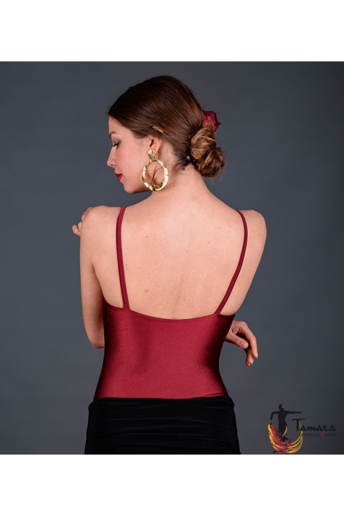 Body/Camiseta flamenca MUJER modelo Body flamenco Tronio - Lycra Rojo