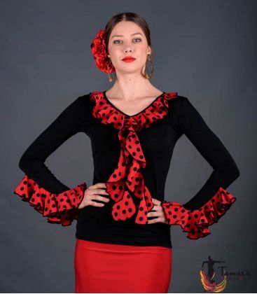bodycamiseta flamenca mujer en stock - - t-shirt flamenco top blouse flamenco
