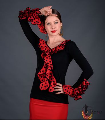 bodycamiseta flamenca mujer en stock - - t-shirt flamenco top blouse flamenco