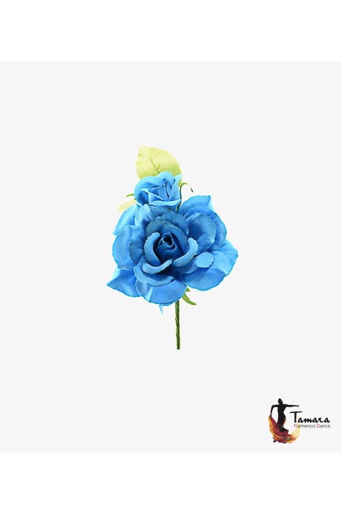Fleurs de flamenco (pour cheveux) modèle Fleur Flamenca Cristina - 8 cm Turquoise