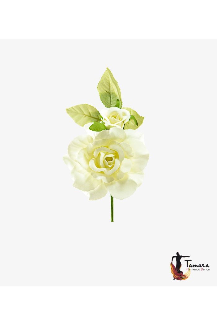 Fleurs de flamenco (pour cheveux) modèle Fleur Flamenca Cristina - 8 cm Orange