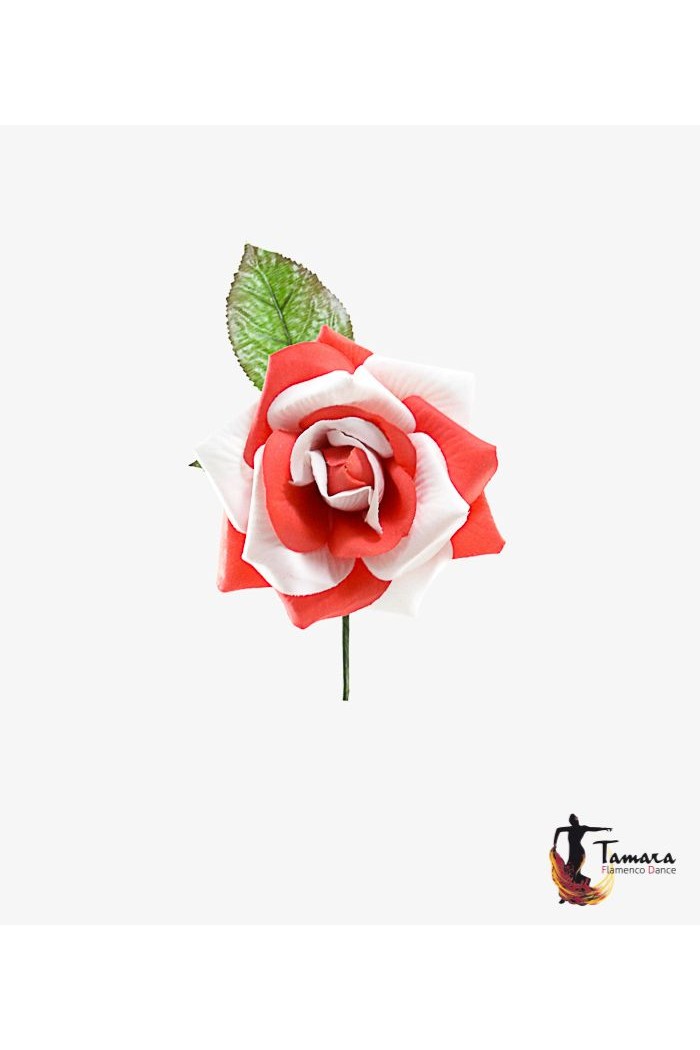 Fleurs de flamenco (pour cheveux) modèle Fleur Flamenca Bicolor - 10 cm Vert Andalousie